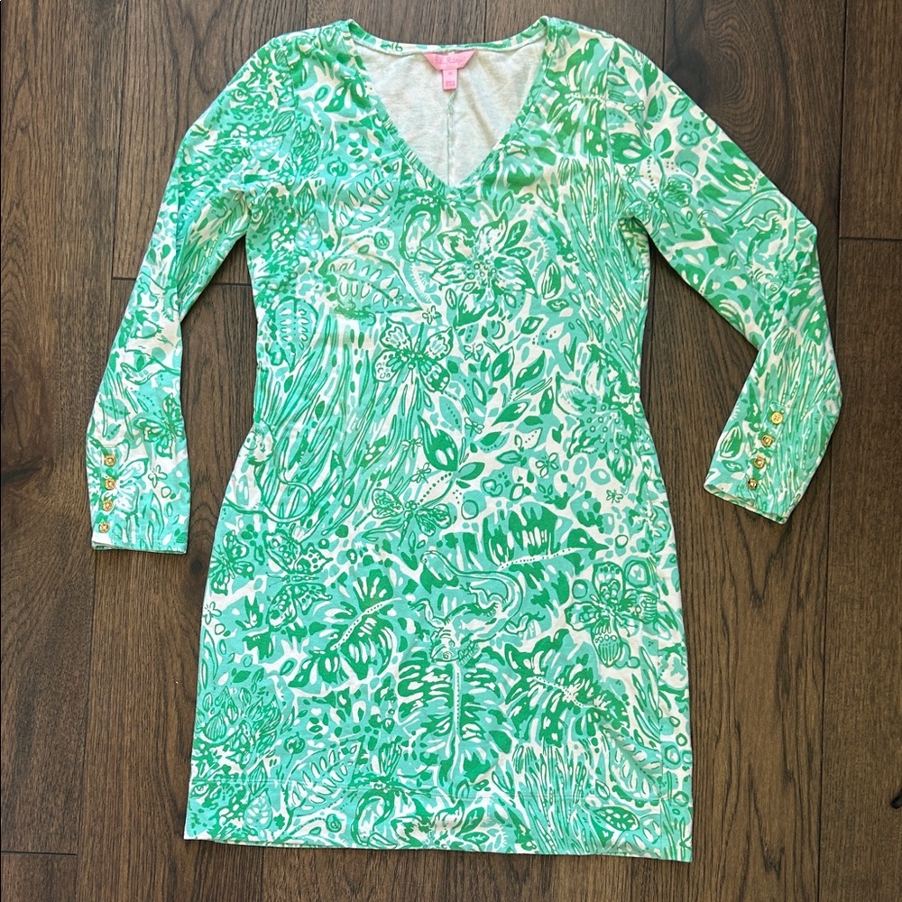 Lilly Pulitzer Bungle in the Jungle long-sleeve V-neck dress